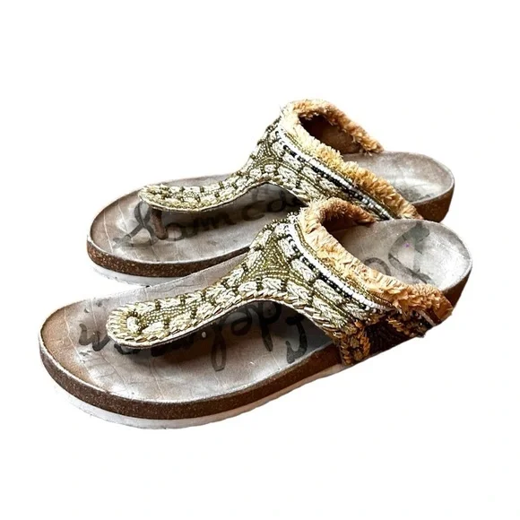 Sam Edelman Olivie Embellished Satin Thong Sandal - Picture 4 of 8